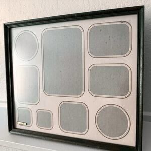 Vintage Wood Collage Picture Frame – Holds 8 Photos, Non-Glare Glass